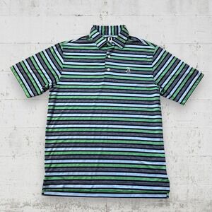 Footjoy Polo Shirt Mens Sz M Green Striped FJ Golf Ansley Golf Club